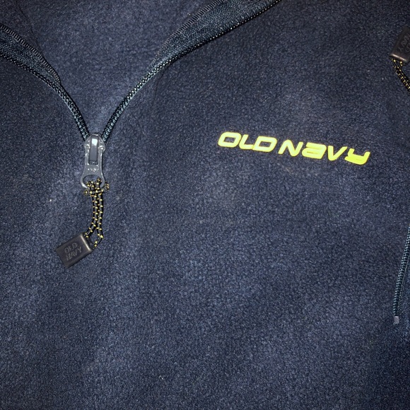 Old navy yellow and navy blue quarter zip - Picture 2 of 4